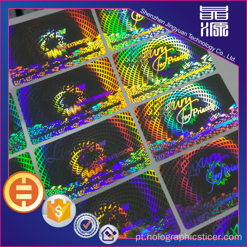 Etiqueta de holograma anti-falsificação a laser impermeável